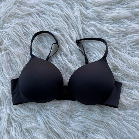 Skims Ultimate Push up Plunge Bra Onyx Size 36C - Picture 1 of 8